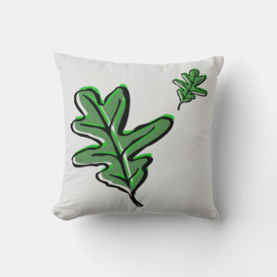 Retro Leaf Print  Cushion