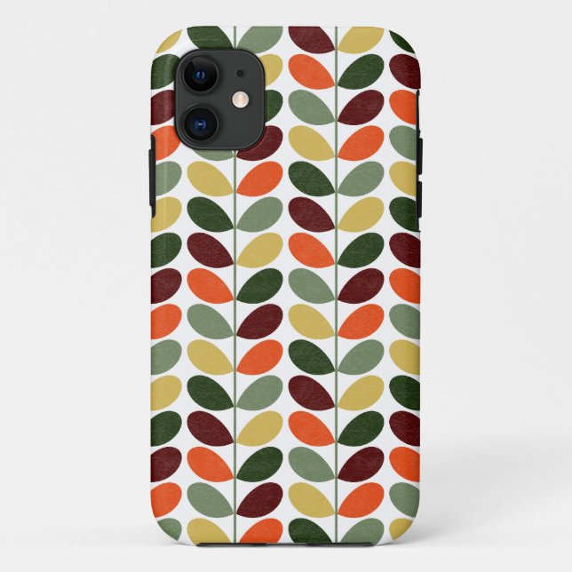 Retro Leaves II iPhone Case (Back)