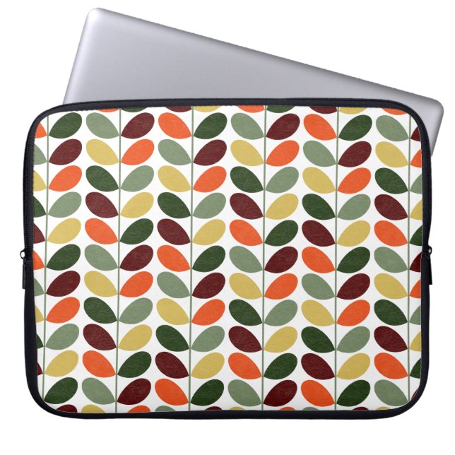 Retro Leaves II Laptop Sleeve (Front)