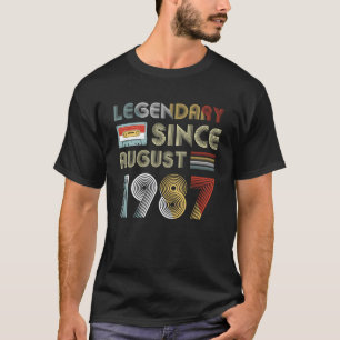 Retro Legendary Since August 1987 32nd Birthday T-Shirt