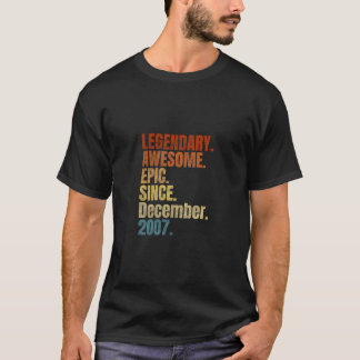 Retro Legendary Since December 2007 T Shirt 12 Yea
