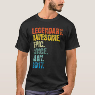 Retro Legendary Since May 2017 T 5 Years Old T-Shirt