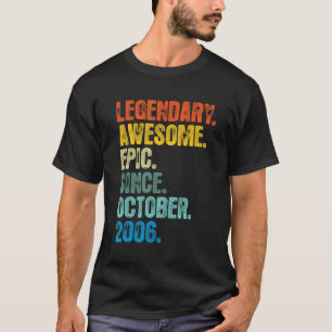 Retro Legendary Since October 2006 16 Years Old T-Shirt