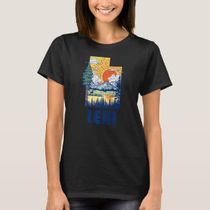 Retro Lehi Utah Nature State Pride Mountains Retro T-Shirt