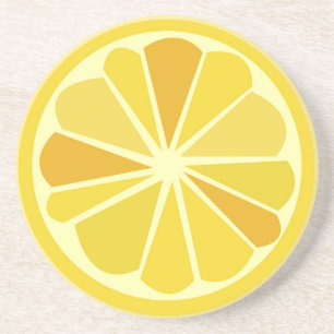 Retro lemon coaster