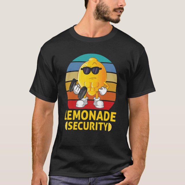 Retro Lemonade Security  Lemonade Lemon Stand Secu T-Shirt (Front)