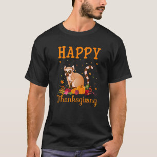 Retro Lemur Happy Thanksgiving Matching Family Paj T-Shirt