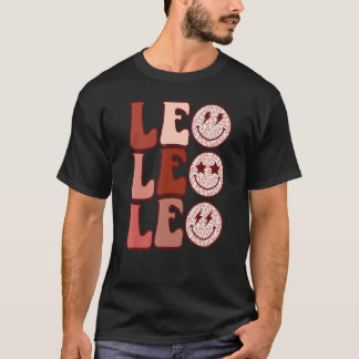 Retro Leo Zodiac Sign Astrology July August Birthd T-Shirt