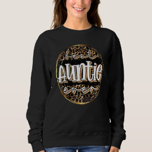 Retro Leopard Best Auntie Ever Bae Sisters Aunts Sweatshirt