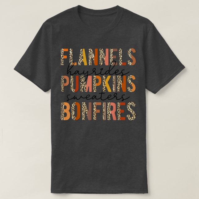 Retro Leopard Flannels Hayrides Pumpkins Sweaters  (Design Front)