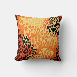 Retro Leopard Print and Modern Design Cushion