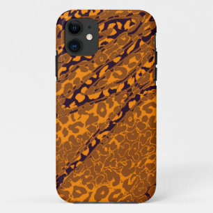 Retro Leopard Print Skin (Brown, Yellow, Black) iPhone 11 Case