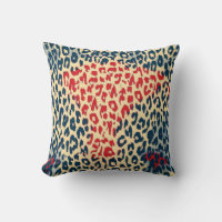 Retro Leopard Print Skin (Red, Blue, Cornsilk)