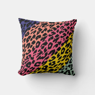 Retro Leopard Print Skin Stripe Pattern 2 Cushion