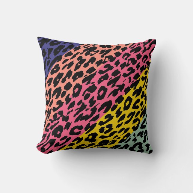 Retro Leopard Print Skin Stripe Pattern 2 Cushion (Front)