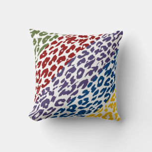 Retro Leopard Print Skin Stripe Pattern Cushion
