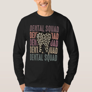 Retro Leopard Tooth Dental Squad Dentistry Dental T-Shirt