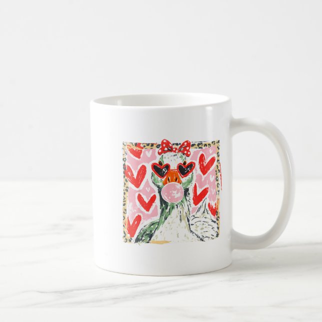 Retro Leopard Valentine Goose Funny Nk Coquette Lo Coffee Mug (Right)