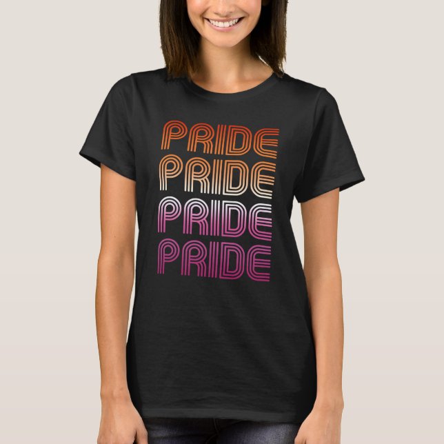 Retro Lesbian Pride T-Shirt (Front)