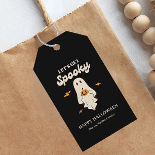 Retro Let’s Get Spooky Halloween Gift Tags