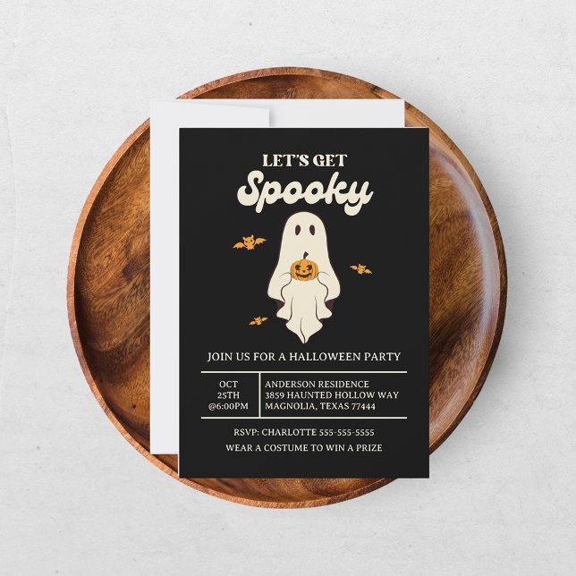  Retro Let’s Get Spooky Halloween Invitation (Creator Uploaded)