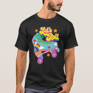 Retro Let’S Roll Rollerskating Cute Roller Skater T-Shirt