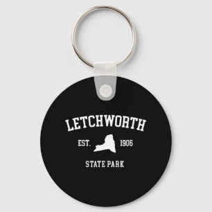 Retro Letchworth State Park Hiking New York Est 19 Key Ring