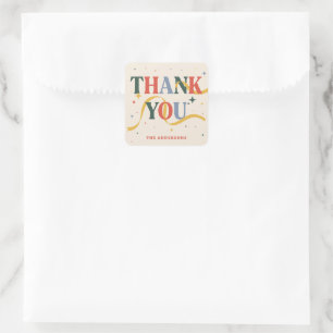 Retro Lets Get Festive Holiday Party Square Sticker