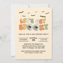 Retro Lets Get Spooky Costume Halloween Party