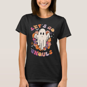 Retro Lets Go Ghouls Kids Halloween Party Trick Or T-Shirt