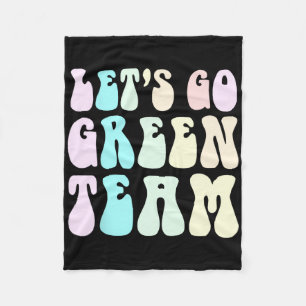 Retro Let's Go Green War Game 60's Go Summer Camp Fleece Blanket
