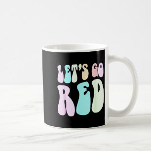 Retro Lets Go Red Team War Game Summer Camp Heart  Coffee Mug