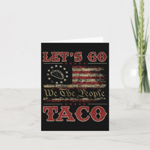 Retro Let's Go Taco Shirt Funny Let's Go Taco For  Card