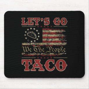 Retro Let's Go Taco Shirt Funny Let's Go Taco For Mouse Pad