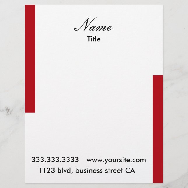 retro letterheads letterhead design (Front)