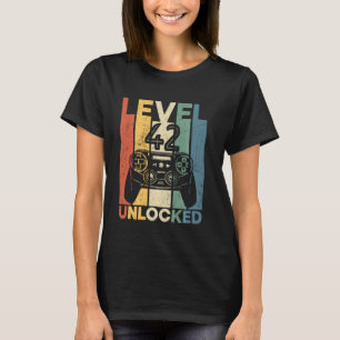 Retro Level 42 Unlocked Tee Funny Video Game 42nd 