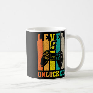 Retro Level 5 Unlocked Birthday Gaming Legend Game Coffee Mug