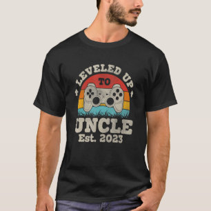 Retro Levelled Up To Uncle Promoted To Uncle 2023 T-Shirt