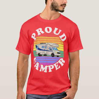 Retro LGBT Proud Camper RVing T-Shirt