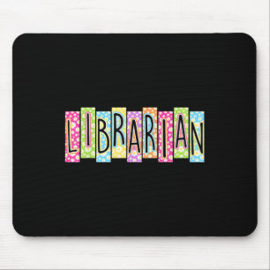 Retro Librarian Therapy Back To School Colourful G Mouse Pad