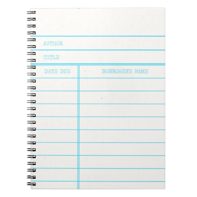 Retro Library Book Date Due Card (Front)