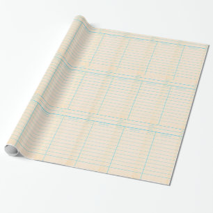 Retro Library Book Date Due Card Wrapping Paper