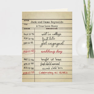 Retro Library Card 40th Anniversary