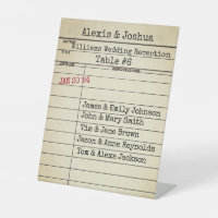 Retro Library Card Wedding Reception