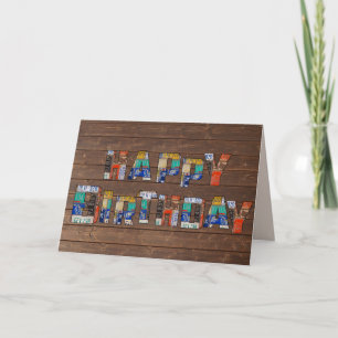 retro license plate birthday card
