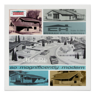 Retro-licious 60s Modern Mosaic! Poster
