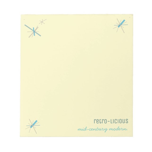 Retro-licious Mid-Century Modern Notepad (Front)