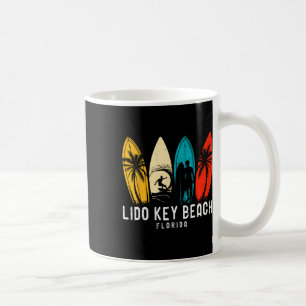 Retro Lido Key Beach Florida Surfboarder Design Fo Coffee Mug