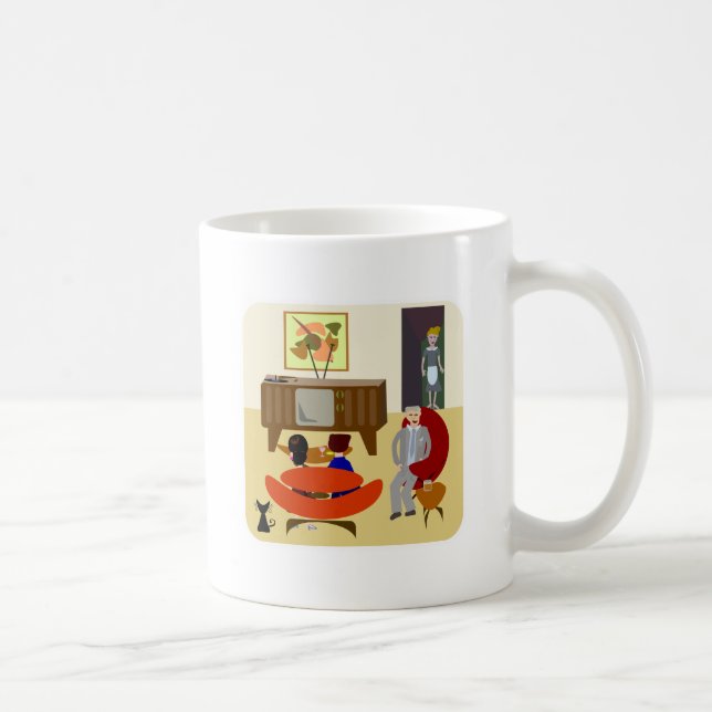 Retro Lifestyle Fun Sixties Cute Home Art  Coffee Mug (Right)