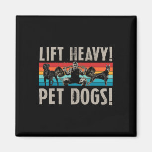 Retro Lift Heavy Pet Dogs Bodybuilding For Weightl Magnet